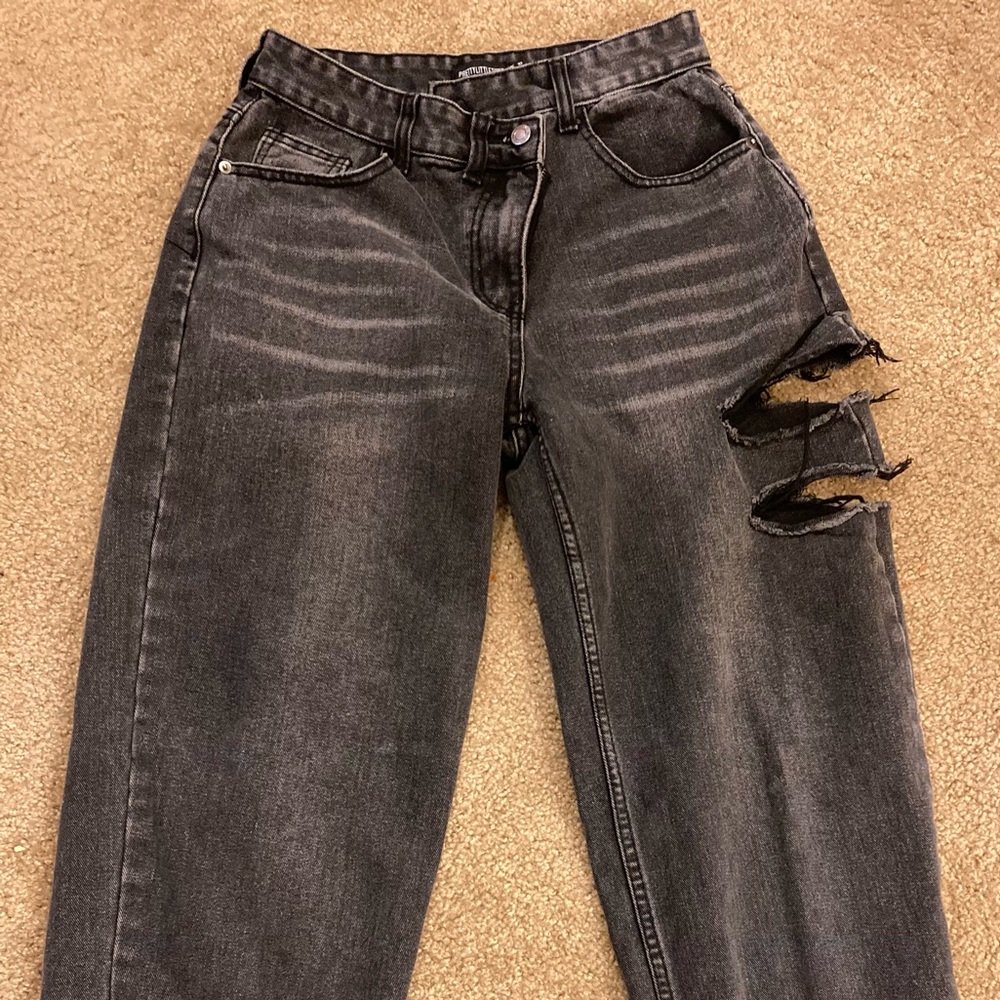 Petite Baggy Boyfriend Jean Black